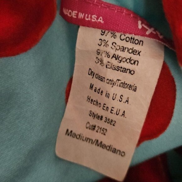 Ixia Retro Cherry Print Swing Dress Size Medium USA Quirky Novelty Rockabilly - Picture 9 of 12